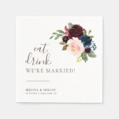 Extravagantes klassisches Essgetränk Wir sind Verh Serviette (Vorderseite)