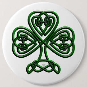Extravagantes Kleeblatt Button