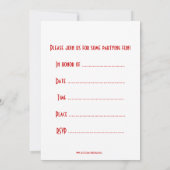 Extravagantes Kleid Geburtstagsfeier mit Maske Einladung (Rückseite)