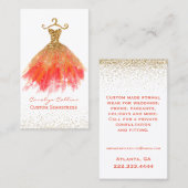Extravagantes Kleid - Seamstress-Visitenkarte Visitenkarte (Vorne/Hinten)