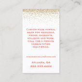 Extravagantes Kleid - Seamstress-Visitenkarte Visitenkarte (Rückseite)