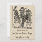 Extravagantes KleiderParty Toga-altes Einladung (Vorderseite)