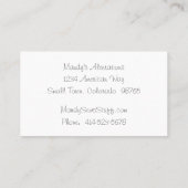 Extravagantes Kleidungsformular Seamstress-Visiten Visitenkarte (Rückseite)