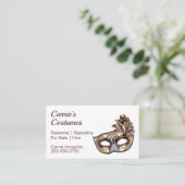 Extravagantes Kostüm Miete Visitenkarte (Stehend Vorderseite)