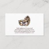 Extravagantes Kostüm Miete Visitenkarte (Rückseite)