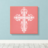 Extravagantes Kreuzdesign Nr. 4 Leinwanddruck (Insitu (Holzboden))