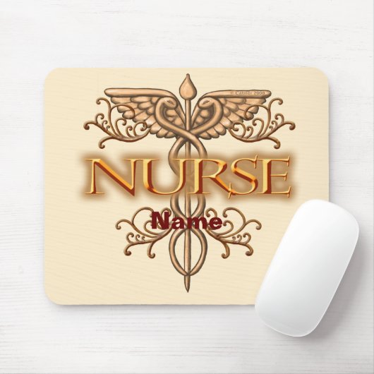 Extravagantes Kupfer Caduceus Nurse Mousepad (Mit Mouse)