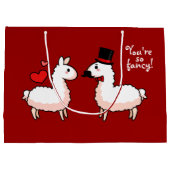 Extravagantes Lama Große Geschenktüte (Rückseite)