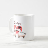 Extravagantes Lama u. kleines Lama Kaffeetasse (Vorderseite Links)