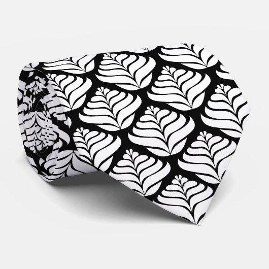Extravagantes Leaf Nahtloses Muster Krawatte (Gerollt)