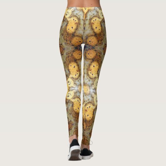 Extravagantes Leopard Skin Rock Foto Leggings (Rückseite)