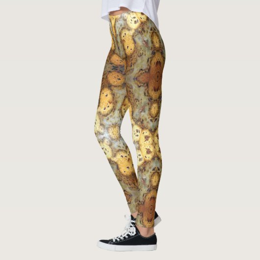 Extravagantes Leopard Skin Rock Foto Leggings (Links)