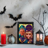 Extravagantes lila Karikaturenkuppel in Venedig Einladung