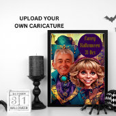 Extravagantes lila Karikaturenkuppel in Venedig Einladung