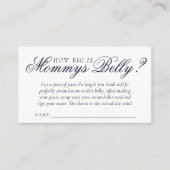 Extravagantes Lila Skript | Wie groß ist Mommys Be Begleitkarte (Vorderseite)