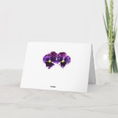 Extravagantes lila Stiefmütterchen-sammelbare Karte (Rückseite)