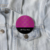 Extravagantes Lila- und GoldDamaskus-Muster Button (Beispiel)