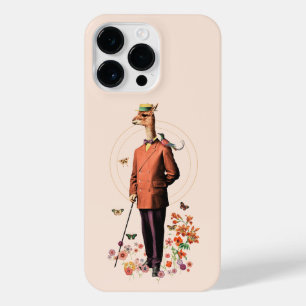 EXTRAVAGANTES LLAMA-TIER IN BLUME UND SCHALTFLÄDEN iPhone 14 PRO MAX HÜLLE