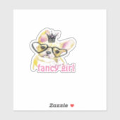 Extravagantes Mädchen Aufkleber (Blatt)