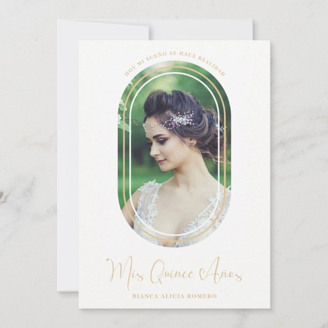 Extravagantes Minimalistisches Oval Spanisches Fot (Vorderseite)