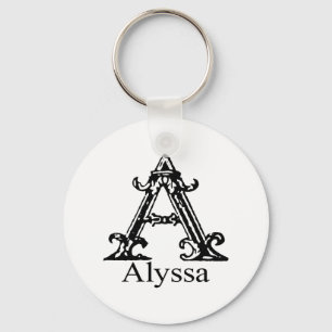 Extravagantes Monogramm: Alyssa Schlüsselanhänger