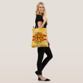 Extravagantes Monogramm Banner-Banner, Bright Oran Tasche (Am Model)