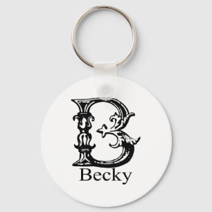 Extravagantes Monogramm: Becky Schlüsselanhänger