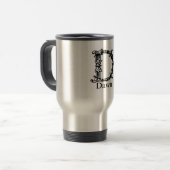 Extravagantes Monogramm: Dämmerung Reisebecher (Vorderseite Links)