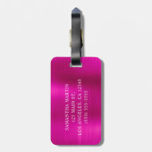 Extravagantes Monogramm für den Glitzer aus Gold Gepäckanhänger (Rückseite vertikal)