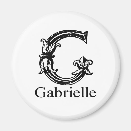 Extravagantes Monogramm: Gabrielle Magnet (Vorne)