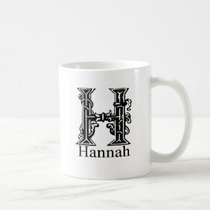 Extravagantes Monogramm: Hannah Kaffeetasse