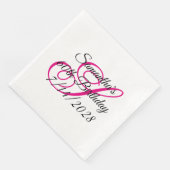Extravagantes Monogramm, Hot Pink, 60. Serviette (Ecke)