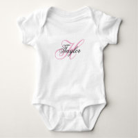 Extravagantes Monogramm in Schwarz und Rosa