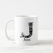 Extravagantes Monogramm: Jess Kaffeetasse (Links)
