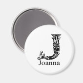Extravagantes Monogramm: Joanna Magnet (Vorderseite/Rückseite)