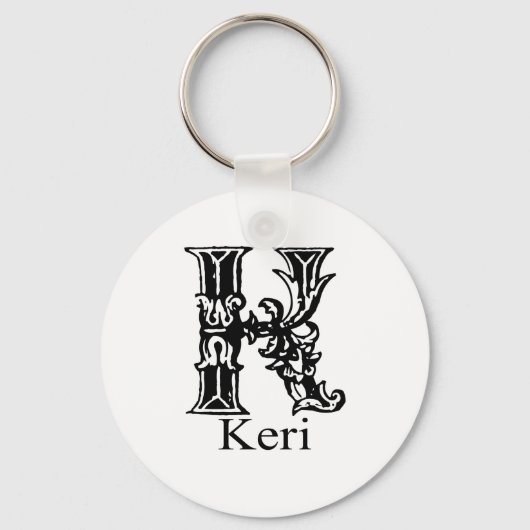 Extravagantes Monogramm: Keri Schlüsselanhänger (Vorderseite)