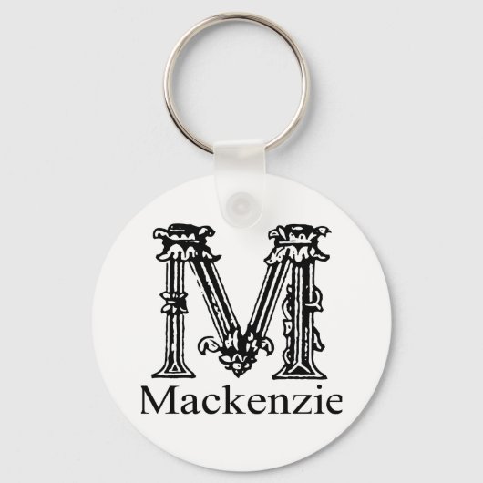 Extravagantes Monogramm: Mackenzie Schlüsselanhänger (Vorderseite)