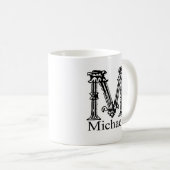 Extravagantes Monogramm: Michaela Kaffeetasse (VorderseiteRechts)
