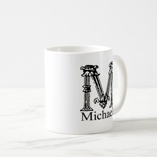 Extravagantes Monogramm: Michaela Kaffeetasse (VorderseiteRechts)