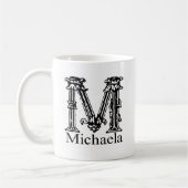 Extravagantes Monogramm: Michaela Kaffeetasse (Links)