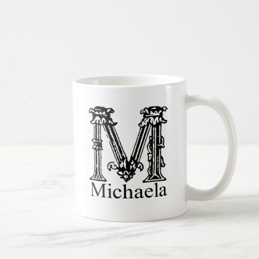 Extravagantes Monogramm: Michaela Kaffeetasse (Rechts)