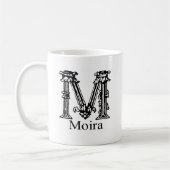 Extravagantes Monogramm: Moira Kaffeetasse (Links)