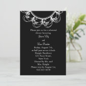 Extravagantes Monogramm Probe Dinner Einladung (sc (Stehend Vorderseite)