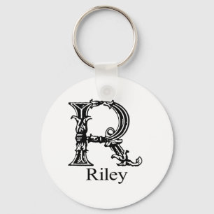 Extravagantes Monogramm: Riley Schlüsselanhänger