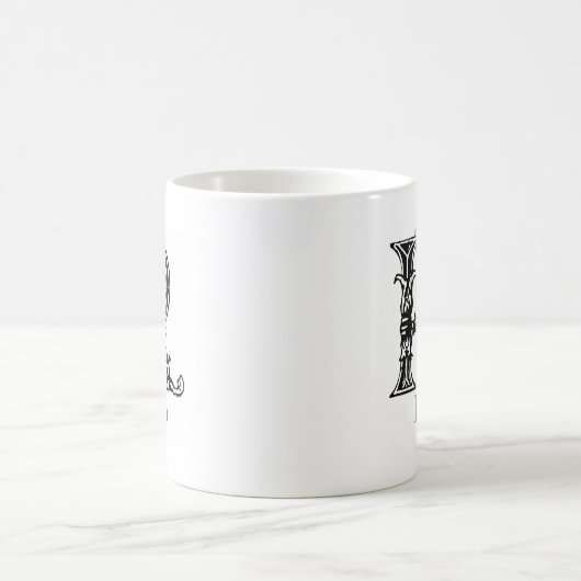 Extravagantes Monogramm: Rita Kaffeetasse (Mittel)