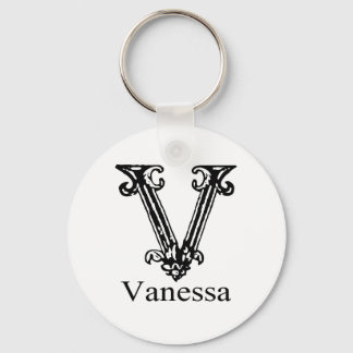 Extravagantes Monogramm: Vanessa Schlüsselanhänger
