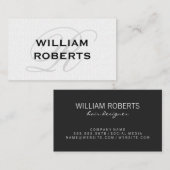 Extravagantes Monogramm Wavy Visitenkarte (Vorne/Hinten)