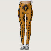 Extravagantes Mudcloth Inspiriert Leggings (Vorderseite)