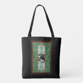 Extravagantes Muster der Tuxedo-Katze Tasche (Rückseite)