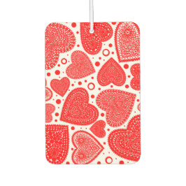 Extravagantes Muster für rote Herzen Autolufterfrischer